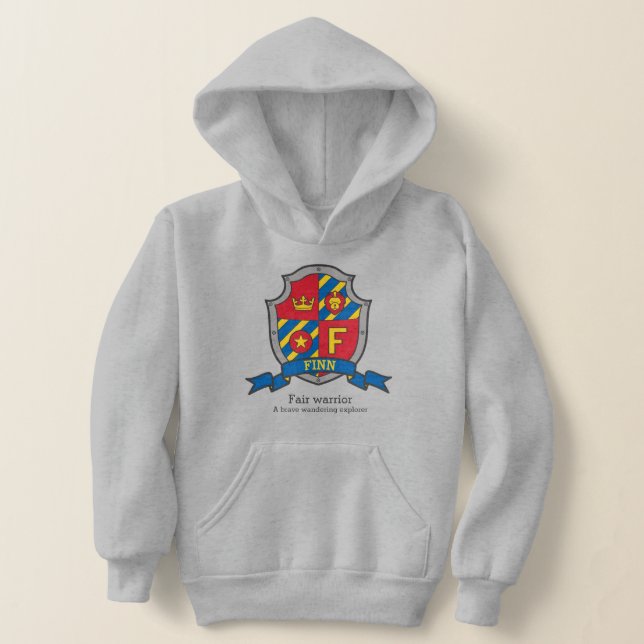 Finnen Jungen F Name bedeutet heraldry Schild Hood Hoodie (Ablage )
