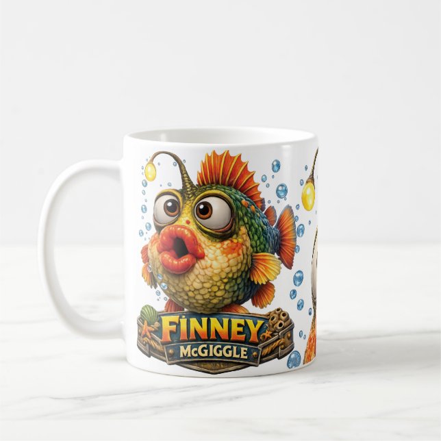 Finney McGiggle Funny Corky Fish Kaffeetasse (Links)