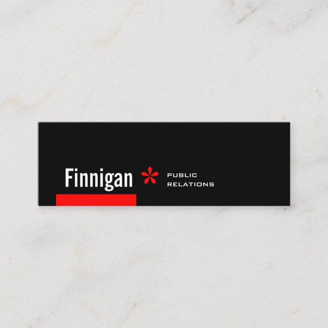 Finnigan Big Redstripe Asterisk Mini Visitenkarte (Vorderseite)