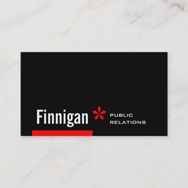 Finnigan Big Redstripe Asterisk Visitenkarte (Vorderseite)