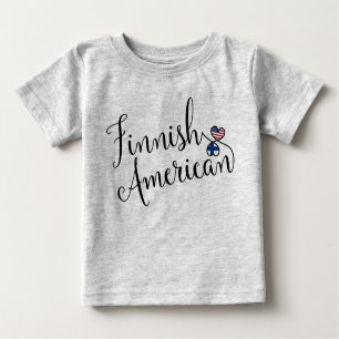 Finnisch American Entwinted Hearts Baby T-shirt