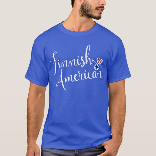 Finnisch American Entwinted Hearts T - Shirt, Finn T-Shirt (Vorderseite)