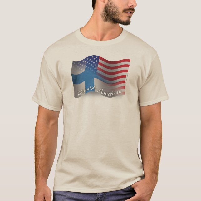 Finnisch-Amerikanische wellenartig bewegende T-Shirt (Vorderseite)