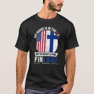 Finnisch amerikanisches Patriot Herz ist aus Finnl T-Shirt