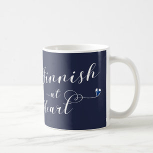 Finnisch an der Herz-Tasse, Finnland Kaffeetasse
