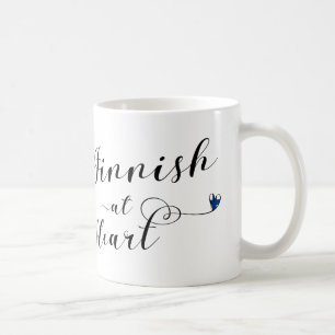 Finnisch an der Herz-Tasse, Finnland Tasse