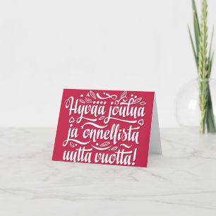 Finnisch frohe Weihnachten glücklich Neues Jahr. b