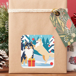 FINNISCH LAPPHUND 2024 Urlaub Quadratischer Aufkleber