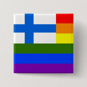 FINNISCH LGBT RAINBOW FLAG BUTTON