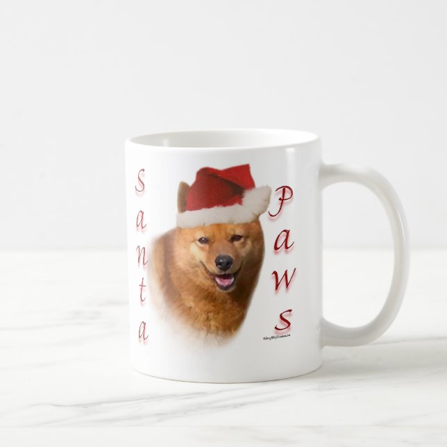 Finnisch Spitz Santa Paws Tasse (Rechts)