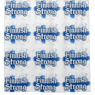 Finnisch Strong (Finnland) Duschvorhang