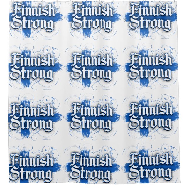 Finnisch Strong (Finnland) Duschvorhang (Vorderseite)