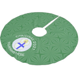 Finnische Angel-Weihnachtsflagge Personalisiert Polyester Weihnachtsbaumdecke