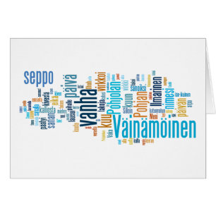 Finnische epische Wort-Wolke