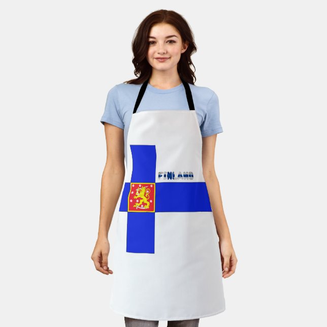 Finnische Fahnenwappen Schürze (Getragen)