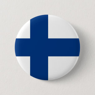Finnische Flagge auf Button