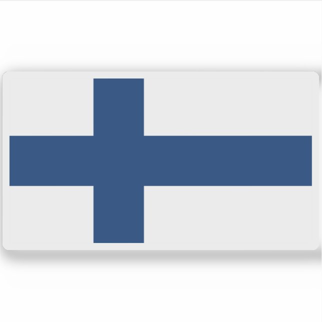 Finnische Flagge Aufkleber (Vorderseite)