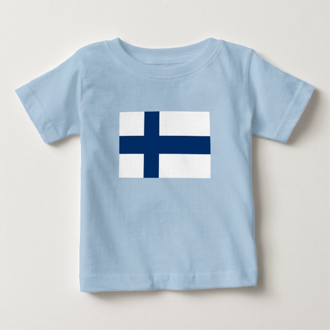 Finnische Flagge Baby T-shirt (Vorderseite)