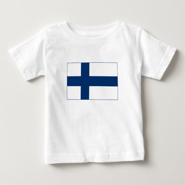 Finnische Flagge Baby T-shirt (Vorderseite)