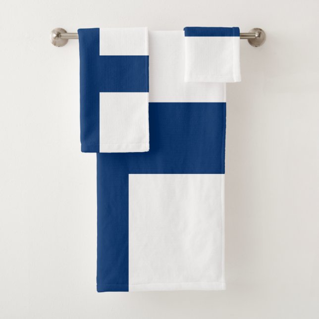 Finnische Flagge Badhandtuch Set (Insitu)
