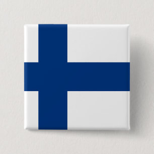 Finnische Flagge Button
