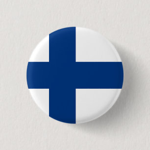 Finnische Flagge Button