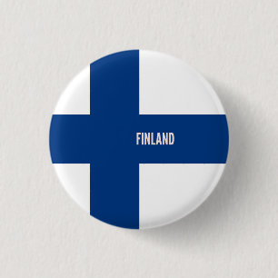 Finnische Flagge Button
