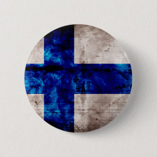 Finnische Flagge Button