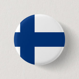 Finnische Flagge Button