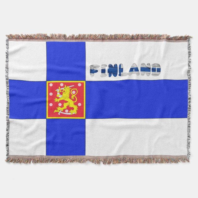 Finnische Flagge Decke (Vorderseite)