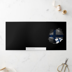 Finnische Flagge Dreifach Gefaltete Karte