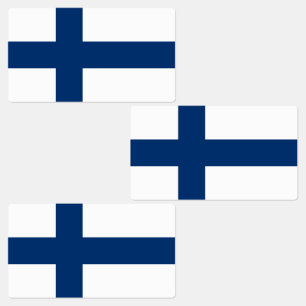 Finnische Flagge Etiketten