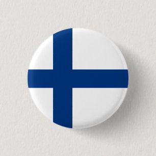 Finnische Flagge, finnische Flagge Button