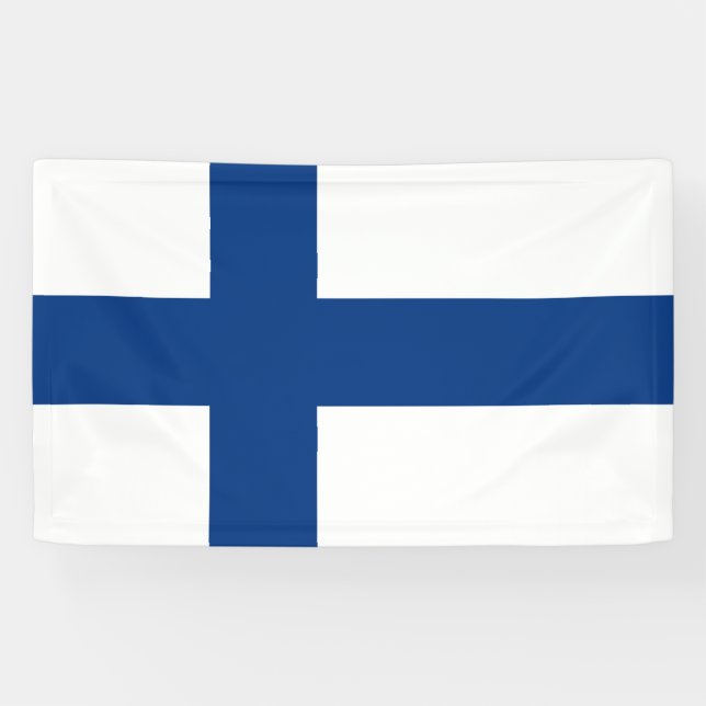 Finnische Flagge (Finnland) Banner (Horizontal)