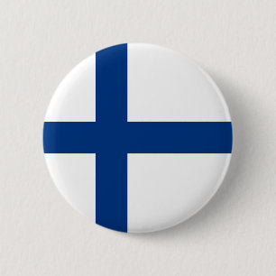 Finnische Flagge (Finnland) Button