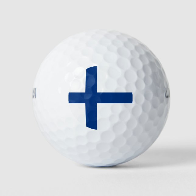 Finnische Flagge (Finnland) Golf Balls Golfball (Vorderseite)