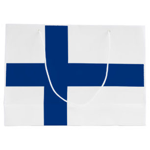 Finnische Flagge (Finnland) Große Geschenktüte