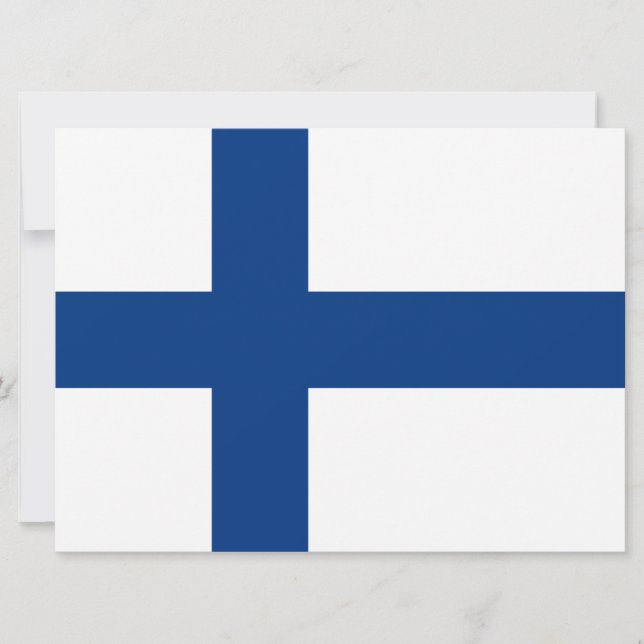 Finnische Flagge (Finnland) Karte (Vorderseite)