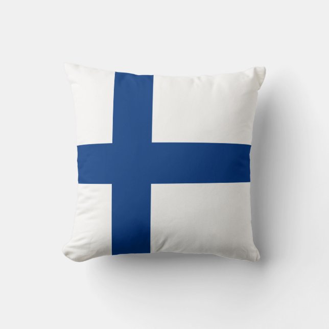 Finnische Flagge (Finnland) Kissen (Vorderseite)