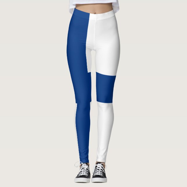 Finnische Flagge (Finnland) Leggings (Vorderseite)