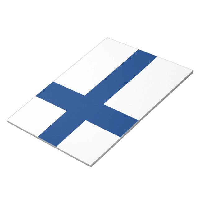 Finnische Flagge (Finnland) Notepad Notizblock (angewinkelt)