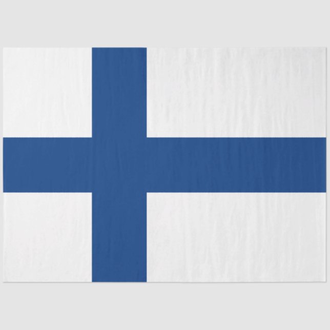 Finnische Flagge (Finnland) Seidenpapier (Vorderseite)