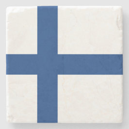 Finnische Flagge (Finnland) Steinuntersetzer