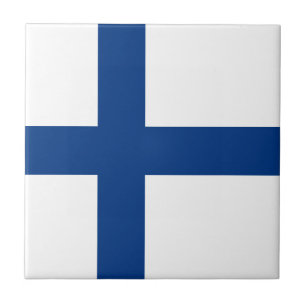 Finnische Flagge Fliese