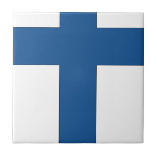 Finnische Flagge Fliese