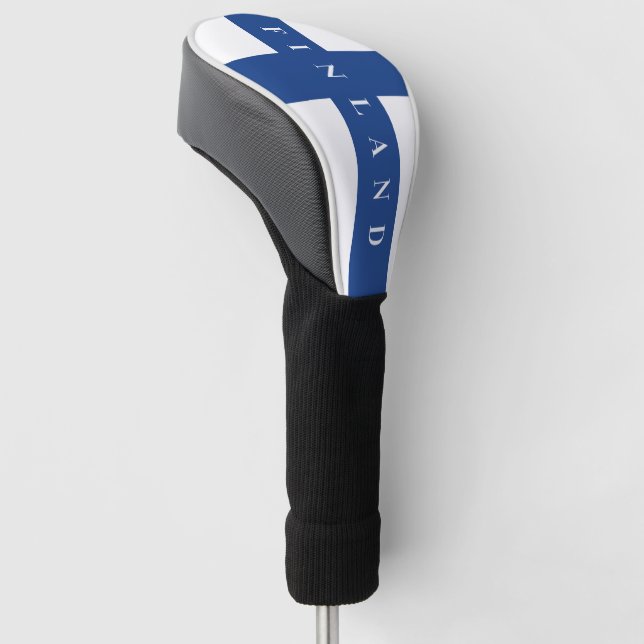 Finnische Flagge für Zollspecht Golf Headcover (angewinkelt)