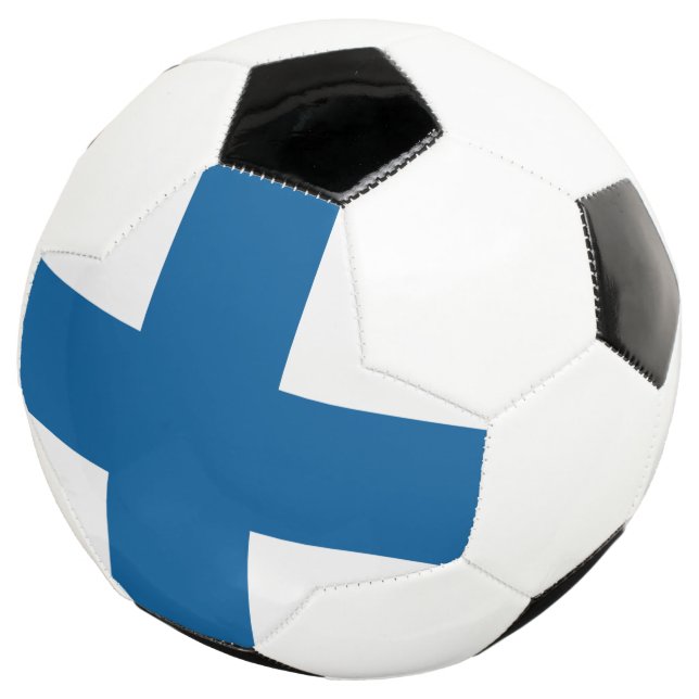 Finnische Flagge Fußball (Dreiviertel)