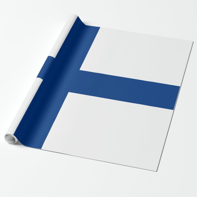 Finnische Flagge Geschenkpapier (Ungerollt)