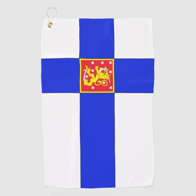 Finnische Flagge Golfhandtuch (Vorderseite)