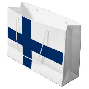 Finnische Flagge Große Geschenktüte